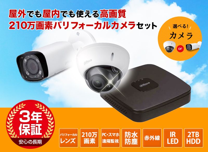 210万画素バリフォーカルレンズメインイメージ